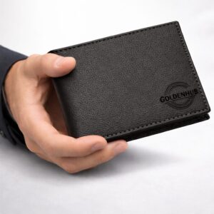 Men Leather Wallet – Black Genuine Leather | Goldenhub