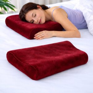 Goldenhub Orthopedic Memory Foam Pillow for Neck Pain | Contour Cervical Pillow for Sleeping | Ergonomic Neck Support for Side & Back Sleepers | Washable & Breathable Cover