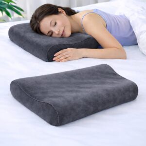 Goldenhub Orthopedic Memory Foam Pillow for Neck Pain | Contour Cervical Pillow for Sleeping | Ergonomic Neck Support for Side & Back Sleepers | Washable & Breathable Cover